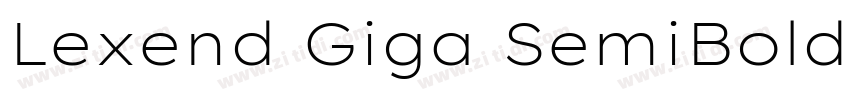Lexend Giga SemiBold字体转换